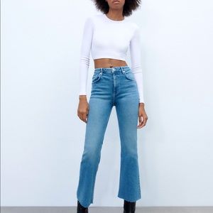 Zara Cropped Flare Jeans